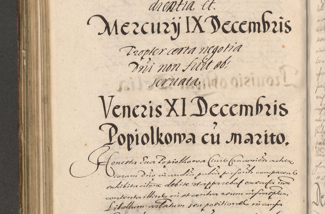 Zdjęcie nr 914 dla obiektu archiwalnego: Illustrissimo et Reverendissimo in Christo Patre Domino Domino Petro Tylicki Dei et Apostolice Sedis Gratia Episcopo Cracoviensis Duce Severiensis Acta actorum causarum sententiarum tam interloquutoriarum quam definitivarum decretorum obligationum, quietationum, recognitionum, constitutionum procuratorum etc. etc. coram Admodum Reverendo Domino Thoma Oborski I. V. Doctore Canonico Vicario in Spiritualibus et Officiali generali Cracoviensis in anno Domini Millesimo Sexcentessimo Decimoquarto Cuius Indictio duodecima Pontificus SS. D. N. D. Pauli Divina providentia Papae quinti Anno decimo foeliciter incipiunt