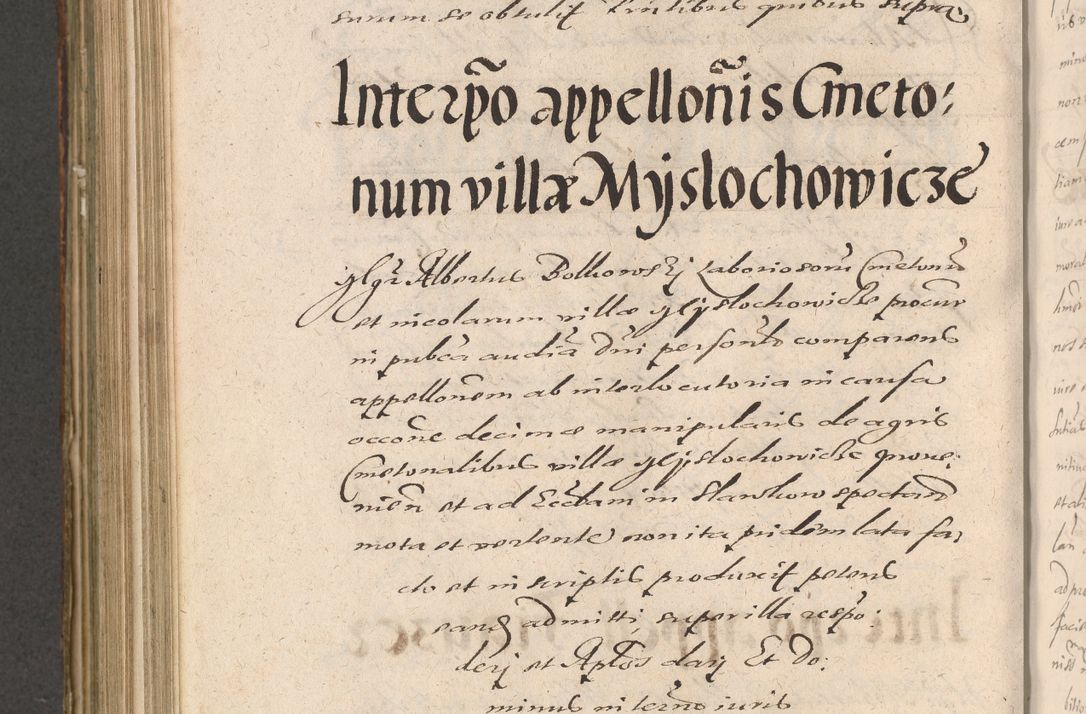 Zdjęcie nr 910 dla obiektu archiwalnego: Illustrissimo et Reverendissimo in Christo Patre Domino Domino Petro Tylicki Dei et Apostolice Sedis Gratia Episcopo Cracoviensis Duce Severiensis Acta actorum causarum sententiarum tam interloquutoriarum quam definitivarum decretorum obligationum, quietationum, recognitionum, constitutionum procuratorum etc. etc. coram Admodum Reverendo Domino Thoma Oborski I. V. Doctore Canonico Vicario in Spiritualibus et Officiali generali Cracoviensis in anno Domini Millesimo Sexcentessimo Decimoquarto Cuius Indictio duodecima Pontificus SS. D. N. D. Pauli Divina providentia Papae quinti Anno decimo foeliciter incipiunt