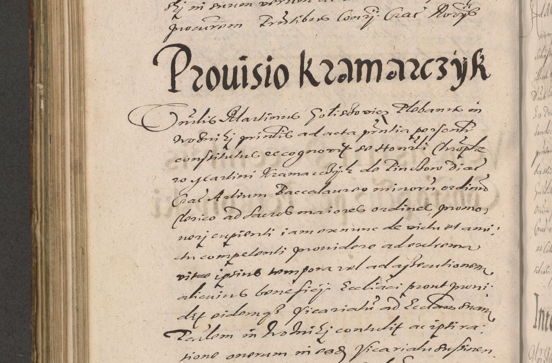 Zdjęcie nr 908 dla obiektu archiwalnego: Illustrissimo et Reverendissimo in Christo Patre Domino Domino Petro Tylicki Dei et Apostolice Sedis Gratia Episcopo Cracoviensis Duce Severiensis Acta actorum causarum sententiarum tam interloquutoriarum quam definitivarum decretorum obligationum, quietationum, recognitionum, constitutionum procuratorum etc. etc. coram Admodum Reverendo Domino Thoma Oborski I. V. Doctore Canonico Vicario in Spiritualibus et Officiali generali Cracoviensis in anno Domini Millesimo Sexcentessimo Decimoquarto Cuius Indictio duodecima Pontificus SS. D. N. D. Pauli Divina providentia Papae quinti Anno decimo foeliciter incipiunt