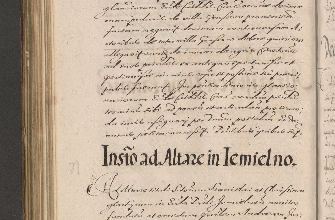Zdjęcie nr 884 dla obiektu archiwalnego: Illustrissimo et Reverendissimo in Christo Patre Domino Domino Petro Tylicki Dei et Apostolice Sedis Gratia Episcopo Cracoviensis Duce Severiensis Acta actorum causarum sententiarum tam interloquutoriarum quam definitivarum decretorum obligationum, quietationum, recognitionum, constitutionum procuratorum etc. etc. coram Admodum Reverendo Domino Thoma Oborski I. V. Doctore Canonico Vicario in Spiritualibus et Officiali generali Cracoviensis in anno Domini Millesimo Sexcentessimo Decimoquarto Cuius Indictio duodecima Pontificus SS. D. N. D. Pauli Divina providentia Papae quinti Anno decimo foeliciter incipiunt