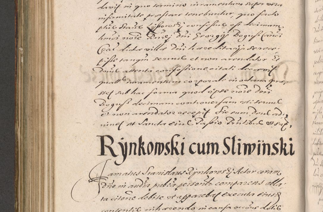 Zdjęcie nr 866 dla obiektu archiwalnego: Illustrissimo et Reverendissimo in Christo Patre Domino Domino Petro Tylicki Dei et Apostolice Sedis Gratia Episcopo Cracoviensis Duce Severiensis Acta actorum causarum sententiarum tam interloquutoriarum quam definitivarum decretorum obligationum, quietationum, recognitionum, constitutionum procuratorum etc. etc. coram Admodum Reverendo Domino Thoma Oborski I. V. Doctore Canonico Vicario in Spiritualibus et Officiali generali Cracoviensis in anno Domini Millesimo Sexcentessimo Decimoquarto Cuius Indictio duodecima Pontificus SS. D. N. D. Pauli Divina providentia Papae quinti Anno decimo foeliciter incipiunt