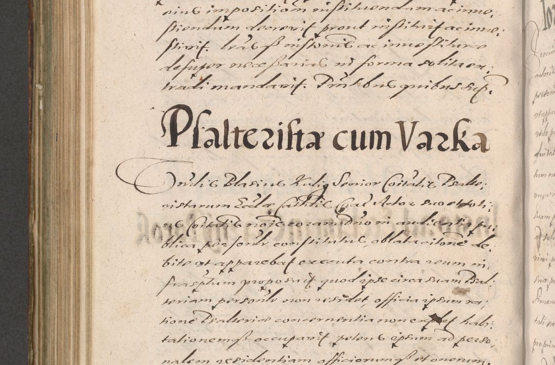 Zdjęcie nr 848 dla obiektu archiwalnego: Illustrissimo et Reverendissimo in Christo Patre Domino Domino Petro Tylicki Dei et Apostolice Sedis Gratia Episcopo Cracoviensis Duce Severiensis Acta actorum causarum sententiarum tam interloquutoriarum quam definitivarum decretorum obligationum, quietationum, recognitionum, constitutionum procuratorum etc. etc. coram Admodum Reverendo Domino Thoma Oborski I. V. Doctore Canonico Vicario in Spiritualibus et Officiali generali Cracoviensis in anno Domini Millesimo Sexcentessimo Decimoquarto Cuius Indictio duodecima Pontificus SS. D. N. D. Pauli Divina providentia Papae quinti Anno decimo foeliciter incipiunt