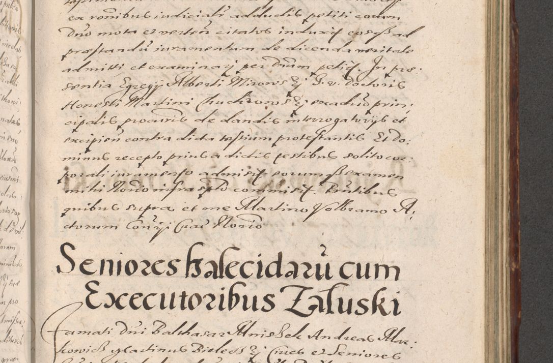 Zdjęcie nr 845 dla obiektu archiwalnego: Illustrissimo et Reverendissimo in Christo Patre Domino Domino Petro Tylicki Dei et Apostolice Sedis Gratia Episcopo Cracoviensis Duce Severiensis Acta actorum causarum sententiarum tam interloquutoriarum quam definitivarum decretorum obligationum, quietationum, recognitionum, constitutionum procuratorum etc. etc. coram Admodum Reverendo Domino Thoma Oborski I. V. Doctore Canonico Vicario in Spiritualibus et Officiali generali Cracoviensis in anno Domini Millesimo Sexcentessimo Decimoquarto Cuius Indictio duodecima Pontificus SS. D. N. D. Pauli Divina providentia Papae quinti Anno decimo foeliciter incipiunt