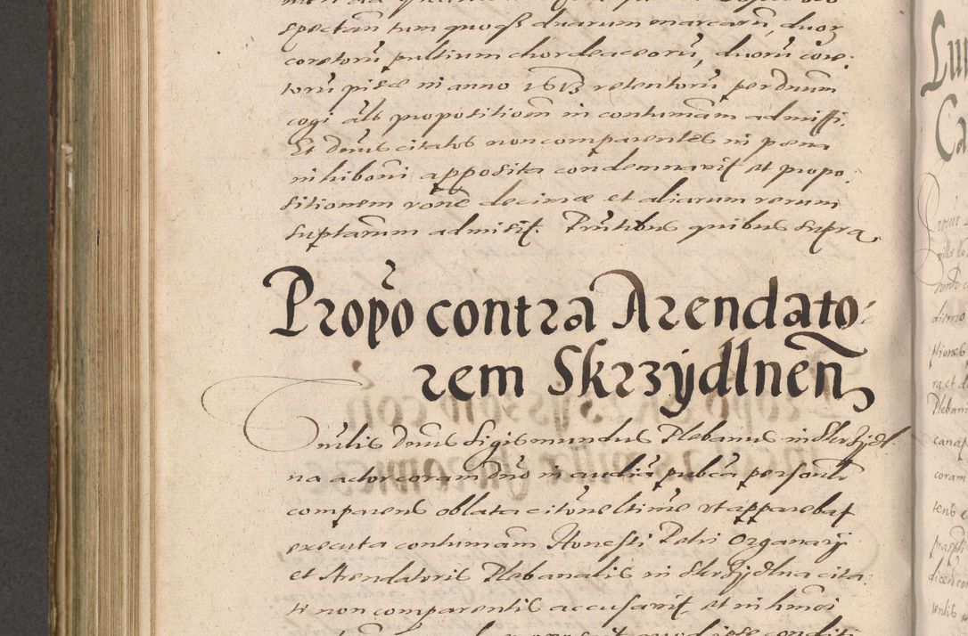 Zdjęcie nr 842 dla obiektu archiwalnego: Illustrissimo et Reverendissimo in Christo Patre Domino Domino Petro Tylicki Dei et Apostolice Sedis Gratia Episcopo Cracoviensis Duce Severiensis Acta actorum causarum sententiarum tam interloquutoriarum quam definitivarum decretorum obligationum, quietationum, recognitionum, constitutionum procuratorum etc. etc. coram Admodum Reverendo Domino Thoma Oborski I. V. Doctore Canonico Vicario in Spiritualibus et Officiali generali Cracoviensis in anno Domini Millesimo Sexcentessimo Decimoquarto Cuius Indictio duodecima Pontificus SS. D. N. D. Pauli Divina providentia Papae quinti Anno decimo foeliciter incipiunt