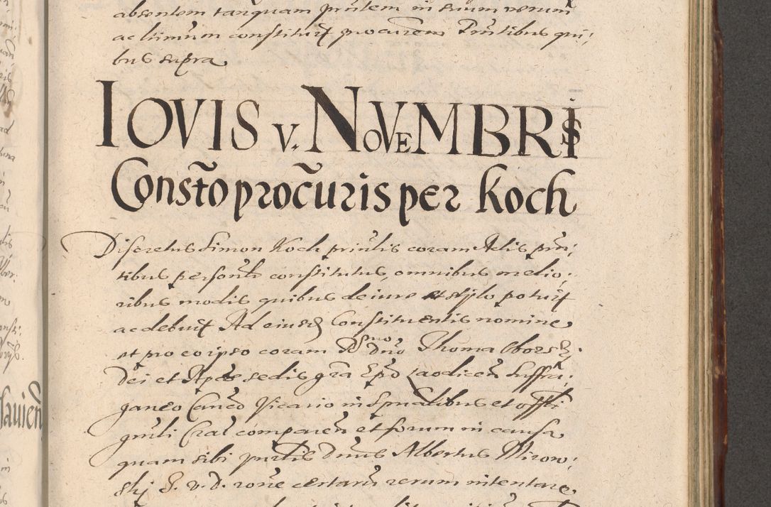 Zdjęcie nr 823 dla obiektu archiwalnego: Illustrissimo et Reverendissimo in Christo Patre Domino Domino Petro Tylicki Dei et Apostolice Sedis Gratia Episcopo Cracoviensis Duce Severiensis Acta actorum causarum sententiarum tam interloquutoriarum quam definitivarum decretorum obligationum, quietationum, recognitionum, constitutionum procuratorum etc. etc. coram Admodum Reverendo Domino Thoma Oborski I. V. Doctore Canonico Vicario in Spiritualibus et Officiali generali Cracoviensis in anno Domini Millesimo Sexcentessimo Decimoquarto Cuius Indictio duodecima Pontificus SS. D. N. D. Pauli Divina providentia Papae quinti Anno decimo foeliciter incipiunt