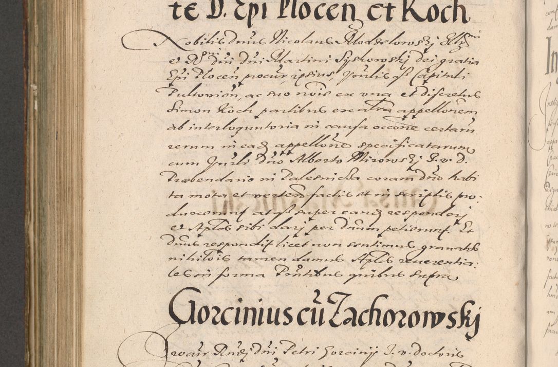 Zdjęcie nr 816 dla obiektu archiwalnego: Illustrissimo et Reverendissimo in Christo Patre Domino Domino Petro Tylicki Dei et Apostolice Sedis Gratia Episcopo Cracoviensis Duce Severiensis Acta actorum causarum sententiarum tam interloquutoriarum quam definitivarum decretorum obligationum, quietationum, recognitionum, constitutionum procuratorum etc. etc. coram Admodum Reverendo Domino Thoma Oborski I. V. Doctore Canonico Vicario in Spiritualibus et Officiali generali Cracoviensis in anno Domini Millesimo Sexcentessimo Decimoquarto Cuius Indictio duodecima Pontificus SS. D. N. D. Pauli Divina providentia Papae quinti Anno decimo foeliciter incipiunt