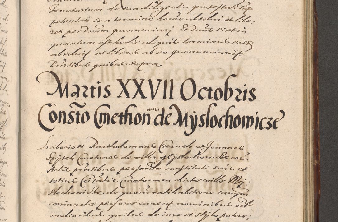 Zdjęcie nr 811 dla obiektu archiwalnego: Illustrissimo et Reverendissimo in Christo Patre Domino Domino Petro Tylicki Dei et Apostolice Sedis Gratia Episcopo Cracoviensis Duce Severiensis Acta actorum causarum sententiarum tam interloquutoriarum quam definitivarum decretorum obligationum, quietationum, recognitionum, constitutionum procuratorum etc. etc. coram Admodum Reverendo Domino Thoma Oborski I. V. Doctore Canonico Vicario in Spiritualibus et Officiali generali Cracoviensis in anno Domini Millesimo Sexcentessimo Decimoquarto Cuius Indictio duodecima Pontificus SS. D. N. D. Pauli Divina providentia Papae quinti Anno decimo foeliciter incipiunt