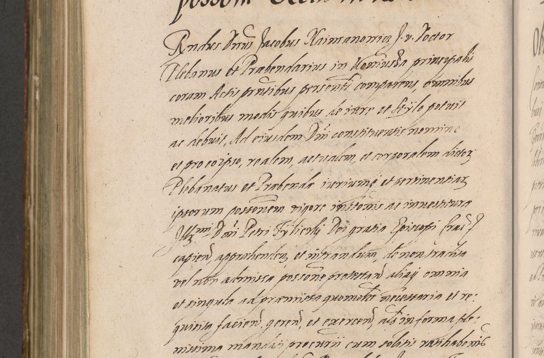 Zdjęcie nr 1334 dla obiektu archiwalnego: Illustrissimo et Reverendissimo in Christo Patre Domino Domino Petro Tylicki Dei et Apostolice Sedis Gratia Episcopo Cracoviensis Duce Severiensis Acta actorum causarum sententiarum tam interloquutoriarum quam definitivarum decretorum obligationum, quietationum, recognitionum, constitutionum procuratorum etc. etc. coram Admodum Reverendo Domino Thoma Oborski I. V. Doctore Canonico Vicario in Spiritualibus et Officiali generali Cracoviensis in anno Domini Millesimo Sexcentessimo Decimoquarto Cuius Indictio duodecima Pontificus SS. D. N. D. Pauli Divina providentia Papae quinti Anno decimo foeliciter incipiunt