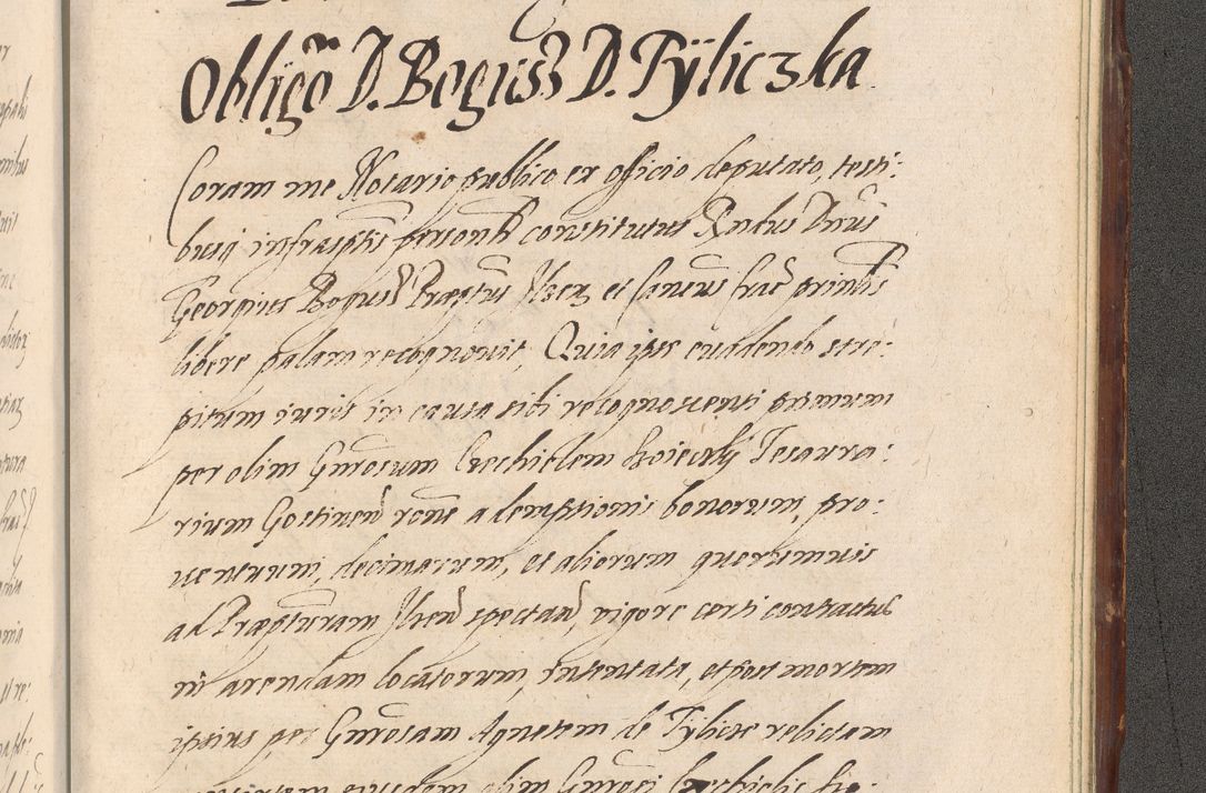 Zdjęcie nr 1335 dla obiektu archiwalnego: Illustrissimo et Reverendissimo in Christo Patre Domino Domino Petro Tylicki Dei et Apostolice Sedis Gratia Episcopo Cracoviensis Duce Severiensis Acta actorum causarum sententiarum tam interloquutoriarum quam definitivarum decretorum obligationum, quietationum, recognitionum, constitutionum procuratorum etc. etc. coram Admodum Reverendo Domino Thoma Oborski I. V. Doctore Canonico Vicario in Spiritualibus et Officiali generali Cracoviensis in anno Domini Millesimo Sexcentessimo Decimoquarto Cuius Indictio duodecima Pontificus SS. D. N. D. Pauli Divina providentia Papae quinti Anno decimo foeliciter incipiunt