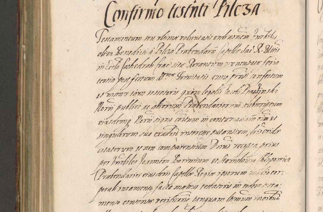 Zdjęcie nr 1318 dla obiektu archiwalnego: Illustrissimo et Reverendissimo in Christo Patre Domino Domino Petro Tylicki Dei et Apostolice Sedis Gratia Episcopo Cracoviensis Duce Severiensis Acta actorum causarum sententiarum tam interloquutoriarum quam definitivarum decretorum obligationum, quietationum, recognitionum, constitutionum procuratorum etc. etc. coram Admodum Reverendo Domino Thoma Oborski I. V. Doctore Canonico Vicario in Spiritualibus et Officiali generali Cracoviensis in anno Domini Millesimo Sexcentessimo Decimoquarto Cuius Indictio duodecima Pontificus SS. D. N. D. Pauli Divina providentia Papae quinti Anno decimo foeliciter incipiunt