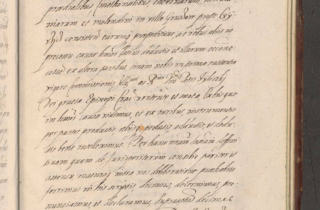 Zdjęcie nr 1311 dla obiektu archiwalnego: Illustrissimo et Reverendissimo in Christo Patre Domino Domino Petro Tylicki Dei et Apostolice Sedis Gratia Episcopo Cracoviensis Duce Severiensis Acta actorum causarum sententiarum tam interloquutoriarum quam definitivarum decretorum obligationum, quietationum, recognitionum, constitutionum procuratorum etc. etc. coram Admodum Reverendo Domino Thoma Oborski I. V. Doctore Canonico Vicario in Spiritualibus et Officiali generali Cracoviensis in anno Domini Millesimo Sexcentessimo Decimoquarto Cuius Indictio duodecima Pontificus SS. D. N. D. Pauli Divina providentia Papae quinti Anno decimo foeliciter incipiunt