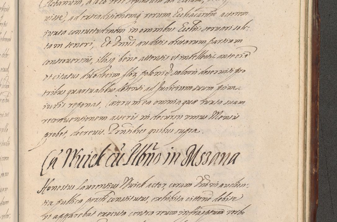 Zdjęcie nr 1289 dla obiektu archiwalnego: Illustrissimo et Reverendissimo in Christo Patre Domino Domino Petro Tylicki Dei et Apostolice Sedis Gratia Episcopo Cracoviensis Duce Severiensis Acta actorum causarum sententiarum tam interloquutoriarum quam definitivarum decretorum obligationum, quietationum, recognitionum, constitutionum procuratorum etc. etc. coram Admodum Reverendo Domino Thoma Oborski I. V. Doctore Canonico Vicario in Spiritualibus et Officiali generali Cracoviensis in anno Domini Millesimo Sexcentessimo Decimoquarto Cuius Indictio duodecima Pontificus SS. D. N. D. Pauli Divina providentia Papae quinti Anno decimo foeliciter incipiunt