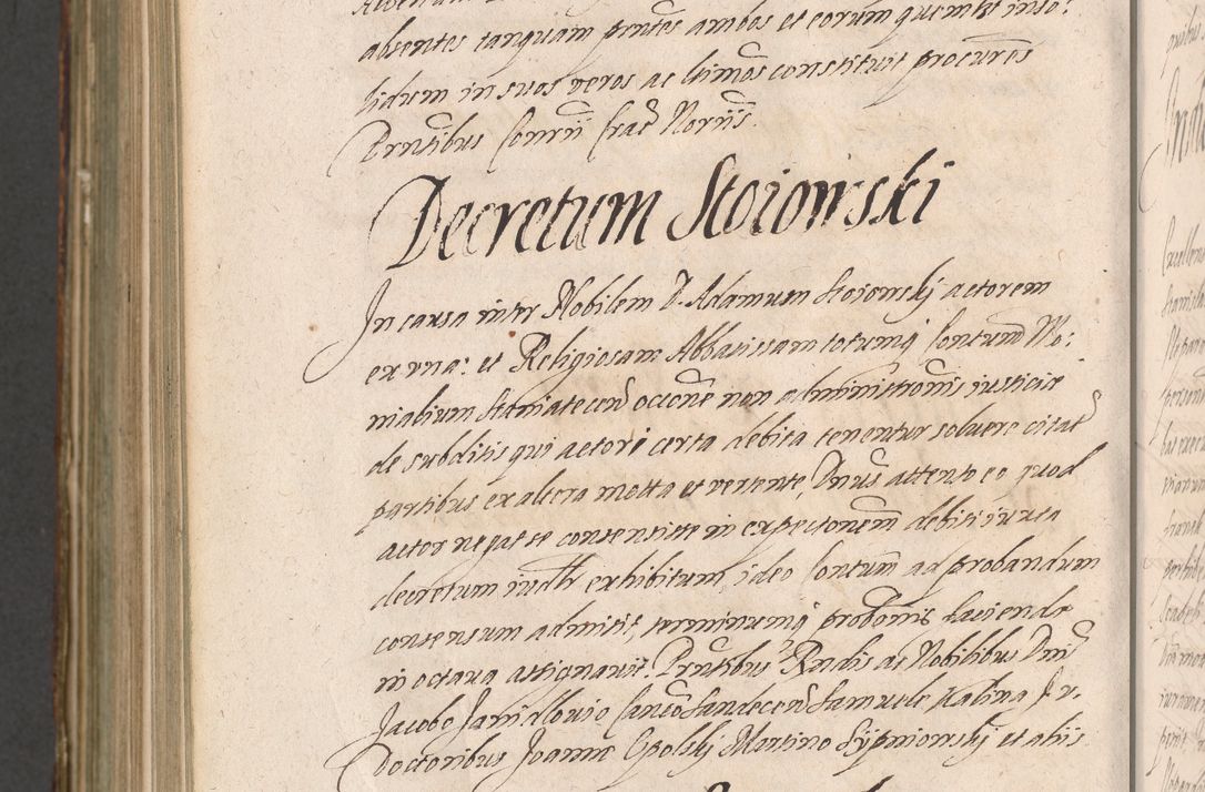 Zdjęcie nr 1272 dla obiektu archiwalnego: Illustrissimo et Reverendissimo in Christo Patre Domino Domino Petro Tylicki Dei et Apostolice Sedis Gratia Episcopo Cracoviensis Duce Severiensis Acta actorum causarum sententiarum tam interloquutoriarum quam definitivarum decretorum obligationum, quietationum, recognitionum, constitutionum procuratorum etc. etc. coram Admodum Reverendo Domino Thoma Oborski I. V. Doctore Canonico Vicario in Spiritualibus et Officiali generali Cracoviensis in anno Domini Millesimo Sexcentessimo Decimoquarto Cuius Indictio duodecima Pontificus SS. D. N. D. Pauli Divina providentia Papae quinti Anno decimo foeliciter incipiunt