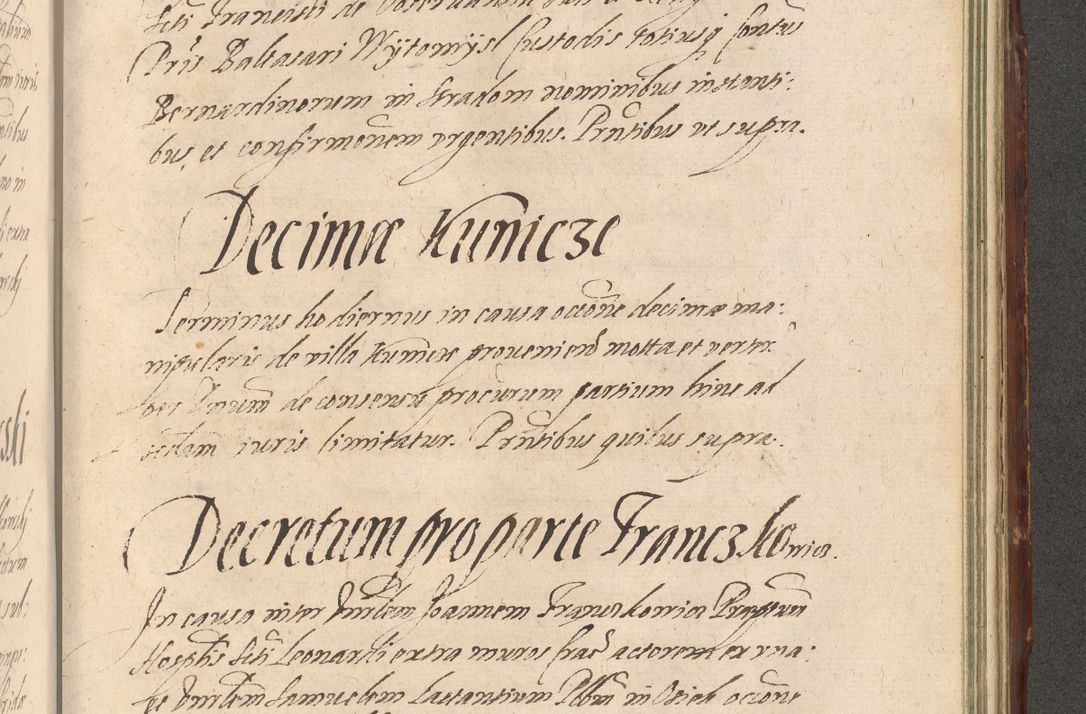 Zdjęcie nr 1217 dla obiektu archiwalnego: Illustrissimo et Reverendissimo in Christo Patre Domino Domino Petro Tylicki Dei et Apostolice Sedis Gratia Episcopo Cracoviensis Duce Severiensis Acta actorum causarum sententiarum tam interloquutoriarum quam definitivarum decretorum obligationum, quietationum, recognitionum, constitutionum procuratorum etc. etc. coram Admodum Reverendo Domino Thoma Oborski I. V. Doctore Canonico Vicario in Spiritualibus et Officiali generali Cracoviensis in anno Domini Millesimo Sexcentessimo Decimoquarto Cuius Indictio duodecima Pontificus SS. D. N. D. Pauli Divina providentia Papae quinti Anno decimo foeliciter incipiunt