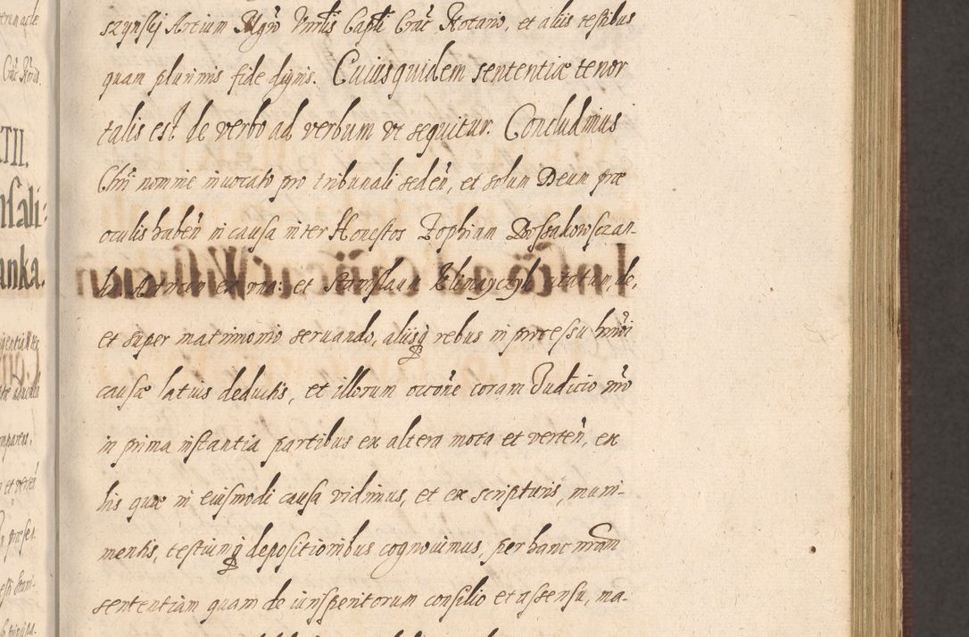 Zdjęcie nr 199 dla obiektu archiwalnego: Acta actorum causarum obligationum institutionum, decretorum, constitutionum, quietonum, resignonum, cessionum, accaeterarum, obseruonum tam iudicialium quam extraiudicialium coram Admondo Reverendo Domino Joanne Zerzynski Canonico, Vicario in Spiritualibus et Officiali generali Cracoviensis Iudice deputati per Illustrissimum ac Reverendissimum Dominum Martinum Szyszkowski Dei et Apostolice Sedis gratia Episcopum Cracoviensis ad Annum Domini Millesimum Sexcentesimum Decimum Septimum Indicatione quindecima Pontificus SS. D. N. D. Pauli Divina providentia Papae V. foeliciter moderni anno ipsus duodecimo continuantur