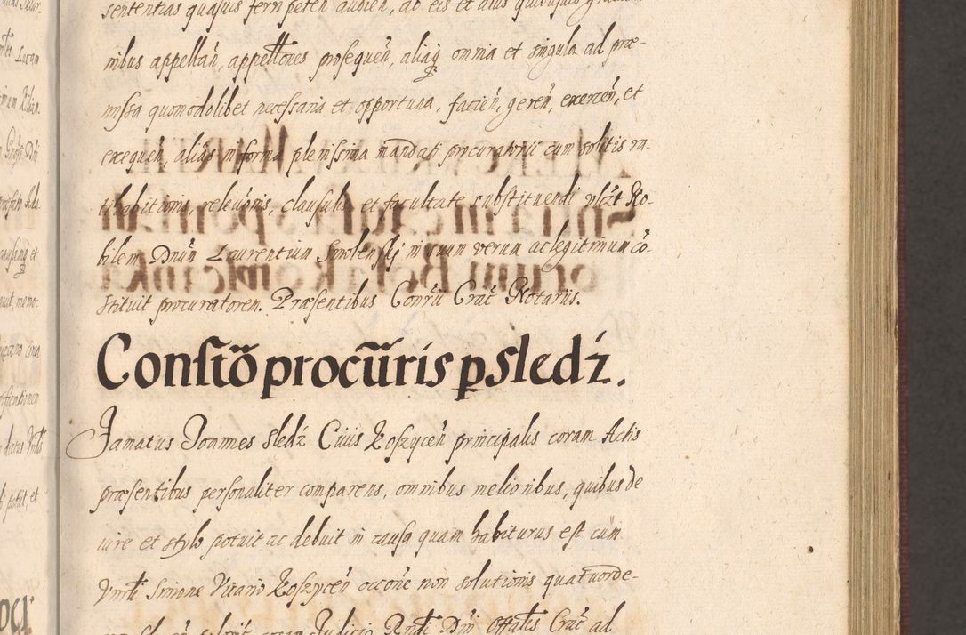 Zdjęcie nr 197 dla obiektu archiwalnego: Acta actorum causarum obligationum institutionum, decretorum, constitutionum, quietonum, resignonum, cessionum, accaeterarum, obseruonum tam iudicialium quam extraiudicialium coram Admondo Reverendo Domino Joanne Zerzynski Canonico, Vicario in Spiritualibus et Officiali generali Cracoviensis Iudice deputati per Illustrissimum ac Reverendissimum Dominum Martinum Szyszkowski Dei et Apostolice Sedis gratia Episcopum Cracoviensis ad Annum Domini Millesimum Sexcentesimum Decimum Septimum Indicatione quindecima Pontificus SS. D. N. D. Pauli Divina providentia Papae V. foeliciter moderni anno ipsus duodecimo continuantur