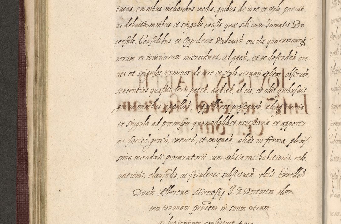 Zdjęcie nr 182 dla obiektu archiwalnego: Acta actorum causarum obligationum institutionum, decretorum, constitutionum, quietonum, resignonum, cessionum, accaeterarum, obseruonum tam iudicialium quam extraiudicialium coram Admondo Reverendo Domino Joanne Zerzynski Canonico, Vicario in Spiritualibus et Officiali generali Cracoviensis Iudice deputati per Illustrissimum ac Reverendissimum Dominum Martinum Szyszkowski Dei et Apostolice Sedis gratia Episcopum Cracoviensis ad Annum Domini Millesimum Sexcentesimum Decimum Septimum Indicatione quindecima Pontificus SS. D. N. D. Pauli Divina providentia Papae V. foeliciter moderni anno ipsus duodecimo continuantur