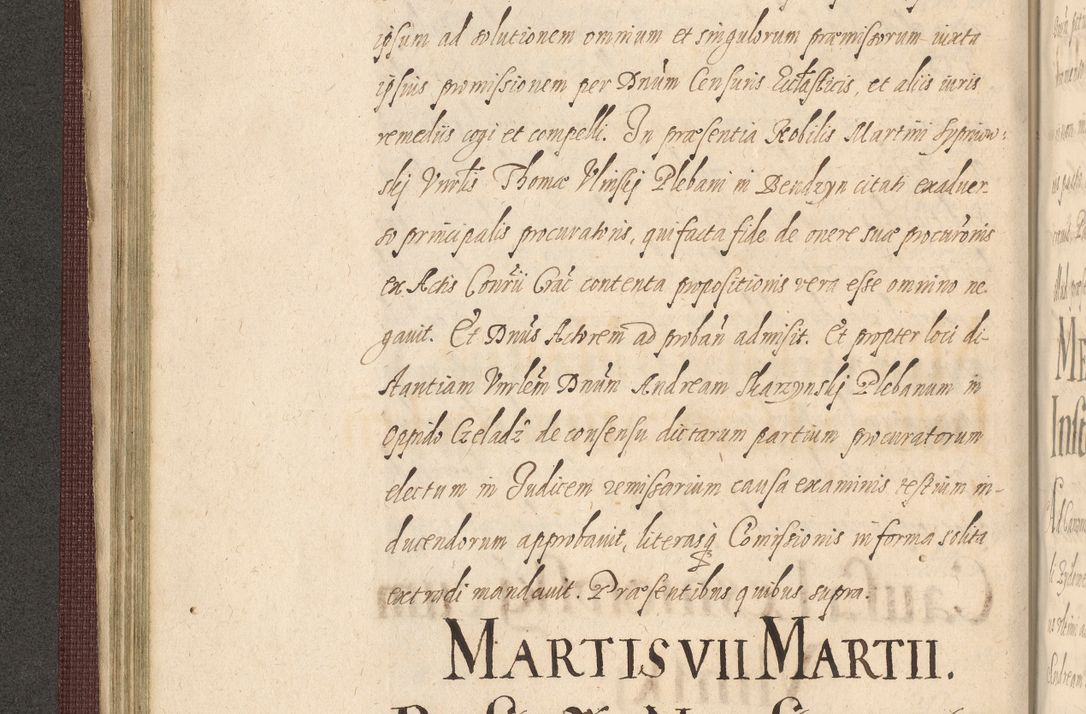 Zdjęcie nr 174 dla obiektu archiwalnego: Acta actorum causarum obligationum institutionum, decretorum, constitutionum, quietonum, resignonum, cessionum, accaeterarum, obseruonum tam iudicialium quam extraiudicialium coram Admondo Reverendo Domino Joanne Zerzynski Canonico, Vicario in Spiritualibus et Officiali generali Cracoviensis Iudice deputati per Illustrissimum ac Reverendissimum Dominum Martinum Szyszkowski Dei et Apostolice Sedis gratia Episcopum Cracoviensis ad Annum Domini Millesimum Sexcentesimum Decimum Septimum Indicatione quindecima Pontificus SS. D. N. D. Pauli Divina providentia Papae V. foeliciter moderni anno ipsus duodecimo continuantur