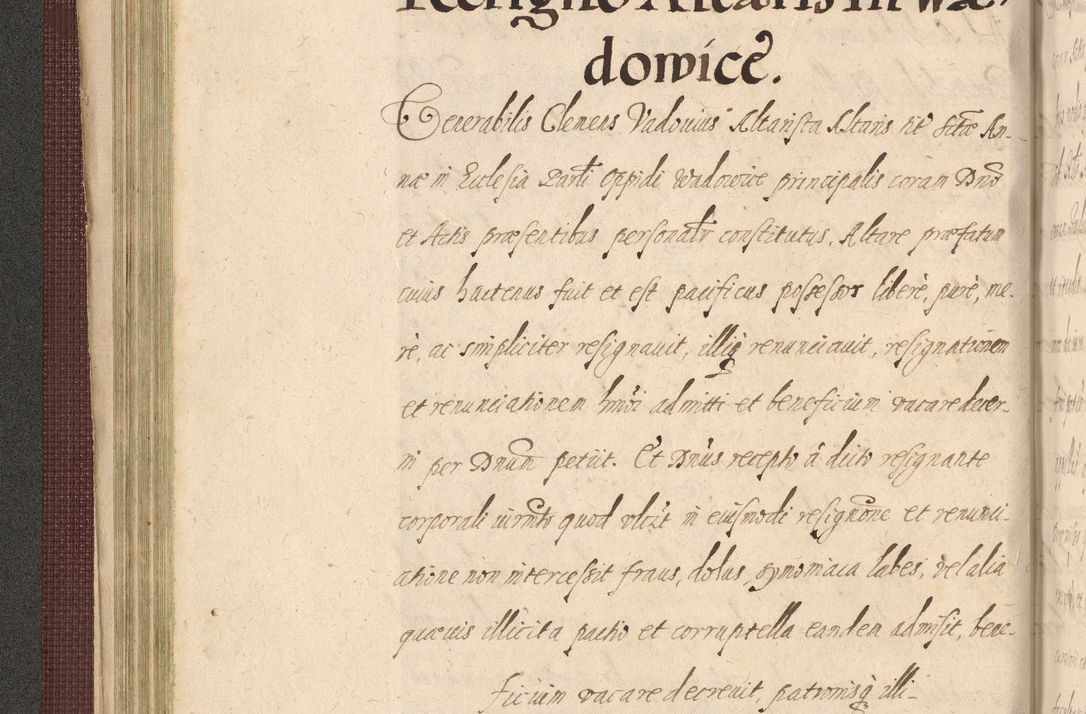 Zdjęcie nr 156 dla obiektu archiwalnego: Acta actorum causarum obligationum institutionum, decretorum, constitutionum, quietonum, resignonum, cessionum, accaeterarum, obseruonum tam iudicialium quam extraiudicialium coram Admondo Reverendo Domino Joanne Zerzynski Canonico, Vicario in Spiritualibus et Officiali generali Cracoviensis Iudice deputati per Illustrissimum ac Reverendissimum Dominum Martinum Szyszkowski Dei et Apostolice Sedis gratia Episcopum Cracoviensis ad Annum Domini Millesimum Sexcentesimum Decimum Septimum Indicatione quindecima Pontificus SS. D. N. D. Pauli Divina providentia Papae V. foeliciter moderni anno ipsus duodecimo continuantur