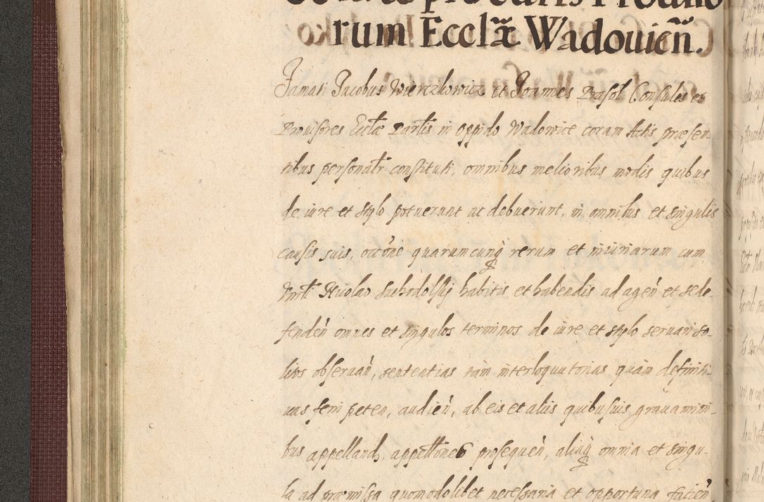 Zdjęcie nr 148 dla obiektu archiwalnego: Acta actorum causarum obligationum institutionum, decretorum, constitutionum, quietonum, resignonum, cessionum, accaeterarum, obseruonum tam iudicialium quam extraiudicialium coram Admondo Reverendo Domino Joanne Zerzynski Canonico, Vicario in Spiritualibus et Officiali generali Cracoviensis Iudice deputati per Illustrissimum ac Reverendissimum Dominum Martinum Szyszkowski Dei et Apostolice Sedis gratia Episcopum Cracoviensis ad Annum Domini Millesimum Sexcentesimum Decimum Septimum Indicatione quindecima Pontificus SS. D. N. D. Pauli Divina providentia Papae V. foeliciter moderni anno ipsus duodecimo continuantur