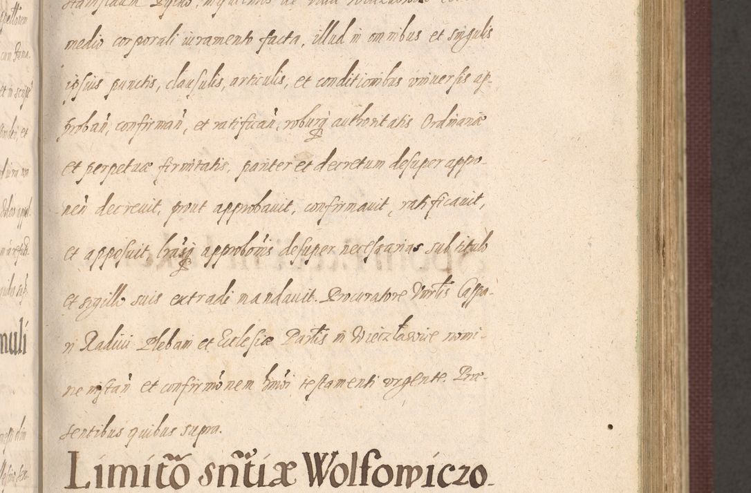 Zdjęcie nr 145 dla obiektu archiwalnego: Acta actorum causarum obligationum institutionum, decretorum, constitutionum, quietonum, resignonum, cessionum, accaeterarum, obseruonum tam iudicialium quam extraiudicialium coram Admondo Reverendo Domino Joanne Zerzynski Canonico, Vicario in Spiritualibus et Officiali generali Cracoviensis Iudice deputati per Illustrissimum ac Reverendissimum Dominum Martinum Szyszkowski Dei et Apostolice Sedis gratia Episcopum Cracoviensis ad Annum Domini Millesimum Sexcentesimum Decimum Septimum Indicatione quindecima Pontificus SS. D. N. D. Pauli Divina providentia Papae V. foeliciter moderni anno ipsus duodecimo continuantur