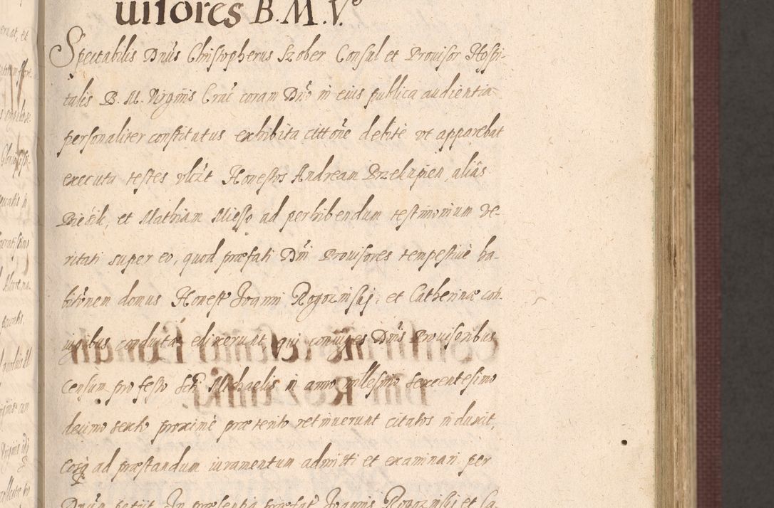 Zdjęcie nr 143 dla obiektu archiwalnego: Acta actorum causarum obligationum institutionum, decretorum, constitutionum, quietonum, resignonum, cessionum, accaeterarum, obseruonum tam iudicialium quam extraiudicialium coram Admondo Reverendo Domino Joanne Zerzynski Canonico, Vicario in Spiritualibus et Officiali generali Cracoviensis Iudice deputati per Illustrissimum ac Reverendissimum Dominum Martinum Szyszkowski Dei et Apostolice Sedis gratia Episcopum Cracoviensis ad Annum Domini Millesimum Sexcentesimum Decimum Septimum Indicatione quindecima Pontificus SS. D. N. D. Pauli Divina providentia Papae V. foeliciter moderni anno ipsus duodecimo continuantur