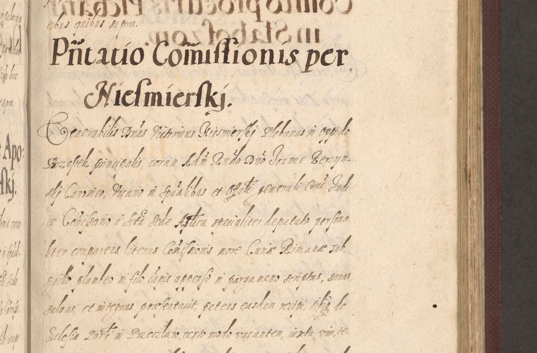 Zdjęcie nr 133 dla obiektu archiwalnego: Acta actorum causarum obligationum institutionum, decretorum, constitutionum, quietonum, resignonum, cessionum, accaeterarum, obseruonum tam iudicialium quam extraiudicialium coram Admondo Reverendo Domino Joanne Zerzynski Canonico, Vicario in Spiritualibus et Officiali generali Cracoviensis Iudice deputati per Illustrissimum ac Reverendissimum Dominum Martinum Szyszkowski Dei et Apostolice Sedis gratia Episcopum Cracoviensis ad Annum Domini Millesimum Sexcentesimum Decimum Septimum Indicatione quindecima Pontificus SS. D. N. D. Pauli Divina providentia Papae V. foeliciter moderni anno ipsus duodecimo continuantur