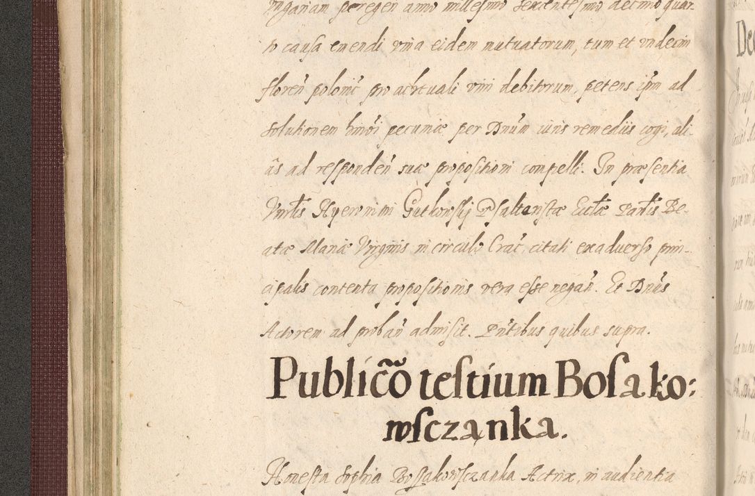 Zdjęcie nr 126 dla obiektu archiwalnego: Acta actorum causarum obligationum institutionum, decretorum, constitutionum, quietonum, resignonum, cessionum, accaeterarum, obseruonum tam iudicialium quam extraiudicialium coram Admondo Reverendo Domino Joanne Zerzynski Canonico, Vicario in Spiritualibus et Officiali generali Cracoviensis Iudice deputati per Illustrissimum ac Reverendissimum Dominum Martinum Szyszkowski Dei et Apostolice Sedis gratia Episcopum Cracoviensis ad Annum Domini Millesimum Sexcentesimum Decimum Septimum Indicatione quindecima Pontificus SS. D. N. D. Pauli Divina providentia Papae V. foeliciter moderni anno ipsus duodecimo continuantur