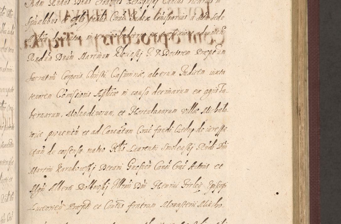 Zdjęcie nr 113 dla obiektu archiwalnego: Acta actorum causarum obligationum institutionum, decretorum, constitutionum, quietonum, resignonum, cessionum, accaeterarum, obseruonum tam iudicialium quam extraiudicialium coram Admondo Reverendo Domino Joanne Zerzynski Canonico, Vicario in Spiritualibus et Officiali generali Cracoviensis Iudice deputati per Illustrissimum ac Reverendissimum Dominum Martinum Szyszkowski Dei et Apostolice Sedis gratia Episcopum Cracoviensis ad Annum Domini Millesimum Sexcentesimum Decimum Septimum Indicatione quindecima Pontificus SS. D. N. D. Pauli Divina providentia Papae V. foeliciter moderni anno ipsus duodecimo continuantur