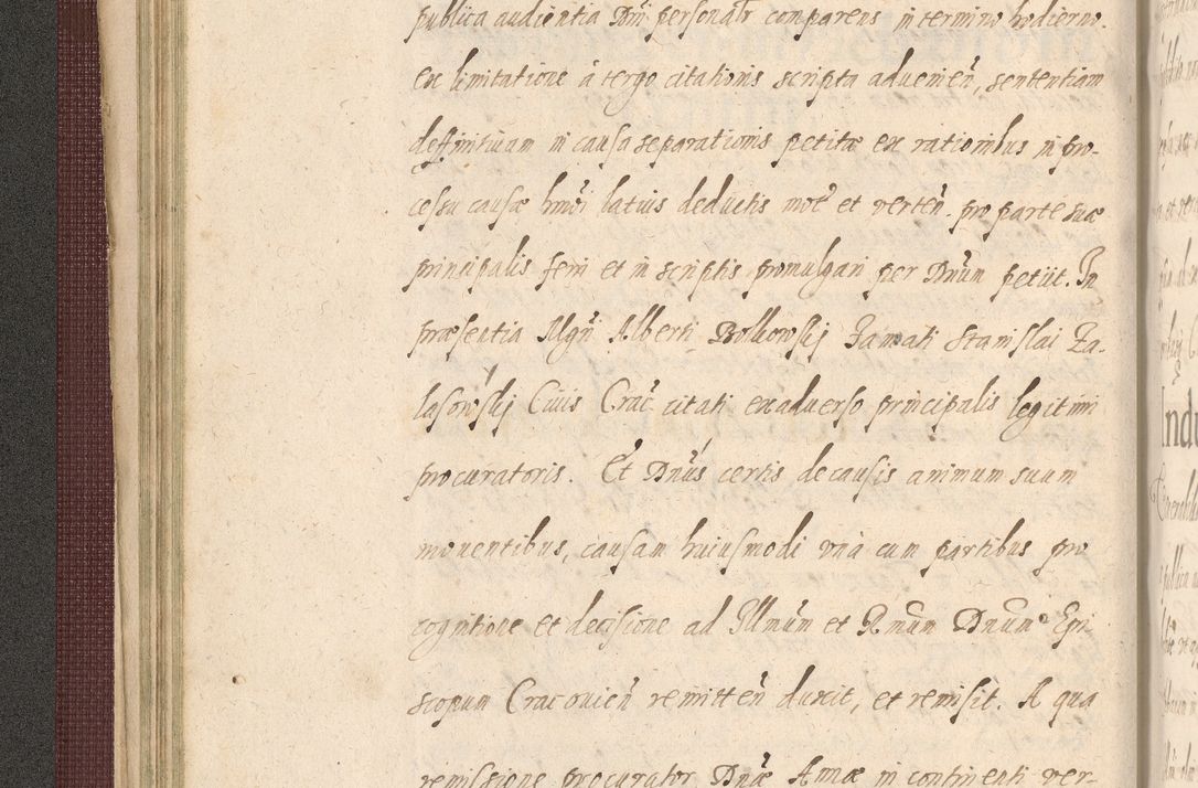 Zdjęcie nr 110 dla obiektu archiwalnego: Acta actorum causarum obligationum institutionum, decretorum, constitutionum, quietonum, resignonum, cessionum, accaeterarum, obseruonum tam iudicialium quam extraiudicialium coram Admondo Reverendo Domino Joanne Zerzynski Canonico, Vicario in Spiritualibus et Officiali generali Cracoviensis Iudice deputati per Illustrissimum ac Reverendissimum Dominum Martinum Szyszkowski Dei et Apostolice Sedis gratia Episcopum Cracoviensis ad Annum Domini Millesimum Sexcentesimum Decimum Septimum Indicatione quindecima Pontificus SS. D. N. D. Pauli Divina providentia Papae V. foeliciter moderni anno ipsus duodecimo continuantur