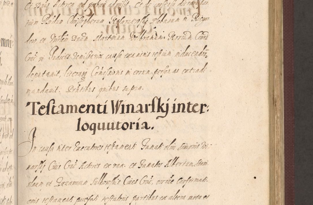 Zdjęcie nr 107 dla obiektu archiwalnego: Acta actorum causarum obligationum institutionum, decretorum, constitutionum, quietonum, resignonum, cessionum, accaeterarum, obseruonum tam iudicialium quam extraiudicialium coram Admondo Reverendo Domino Joanne Zerzynski Canonico, Vicario in Spiritualibus et Officiali generali Cracoviensis Iudice deputati per Illustrissimum ac Reverendissimum Dominum Martinum Szyszkowski Dei et Apostolice Sedis gratia Episcopum Cracoviensis ad Annum Domini Millesimum Sexcentesimum Decimum Septimum Indicatione quindecima Pontificus SS. D. N. D. Pauli Divina providentia Papae V. foeliciter moderni anno ipsus duodecimo continuantur