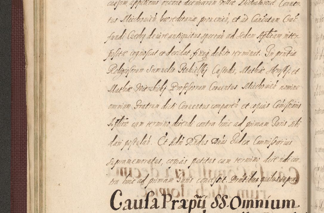 Zdjęcie nr 94 dla obiektu archiwalnego: Acta actorum causarum obligationum institutionum, decretorum, constitutionum, quietonum, resignonum, cessionum, accaeterarum, obseruonum tam iudicialium quam extraiudicialium coram Admondo Reverendo Domino Joanne Zerzynski Canonico, Vicario in Spiritualibus et Officiali generali Cracoviensis Iudice deputati per Illustrissimum ac Reverendissimum Dominum Martinum Szyszkowski Dei et Apostolice Sedis gratia Episcopum Cracoviensis ad Annum Domini Millesimum Sexcentesimum Decimum Septimum Indicatione quindecima Pontificus SS. D. N. D. Pauli Divina providentia Papae V. foeliciter moderni anno ipsus duodecimo continuantur