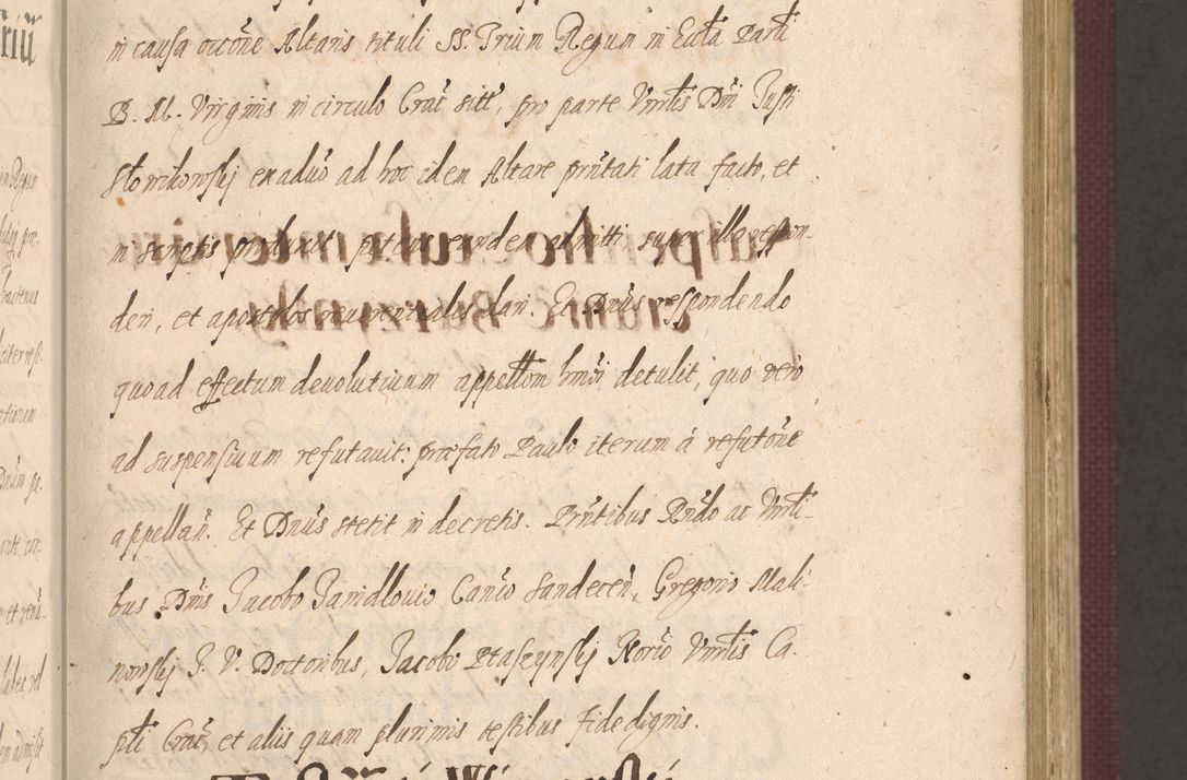 Zdjęcie nr 91 dla obiektu archiwalnego: Acta actorum causarum obligationum institutionum, decretorum, constitutionum, quietonum, resignonum, cessionum, accaeterarum, obseruonum tam iudicialium quam extraiudicialium coram Admondo Reverendo Domino Joanne Zerzynski Canonico, Vicario in Spiritualibus et Officiali generali Cracoviensis Iudice deputati per Illustrissimum ac Reverendissimum Dominum Martinum Szyszkowski Dei et Apostolice Sedis gratia Episcopum Cracoviensis ad Annum Domini Millesimum Sexcentesimum Decimum Septimum Indicatione quindecima Pontificus SS. D. N. D. Pauli Divina providentia Papae V. foeliciter moderni anno ipsus duodecimo continuantur