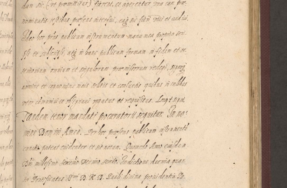 Zdjęcie nr 87 dla obiektu archiwalnego: Acta actorum causarum obligationum institutionum, decretorum, constitutionum, quietonum, resignonum, cessionum, accaeterarum, obseruonum tam iudicialium quam extraiudicialium coram Admondo Reverendo Domino Joanne Zerzynski Canonico, Vicario in Spiritualibus et Officiali generali Cracoviensis Iudice deputati per Illustrissimum ac Reverendissimum Dominum Martinum Szyszkowski Dei et Apostolice Sedis gratia Episcopum Cracoviensis ad Annum Domini Millesimum Sexcentesimum Decimum Septimum Indicatione quindecima Pontificus SS. D. N. D. Pauli Divina providentia Papae V. foeliciter moderni anno ipsus duodecimo continuantur