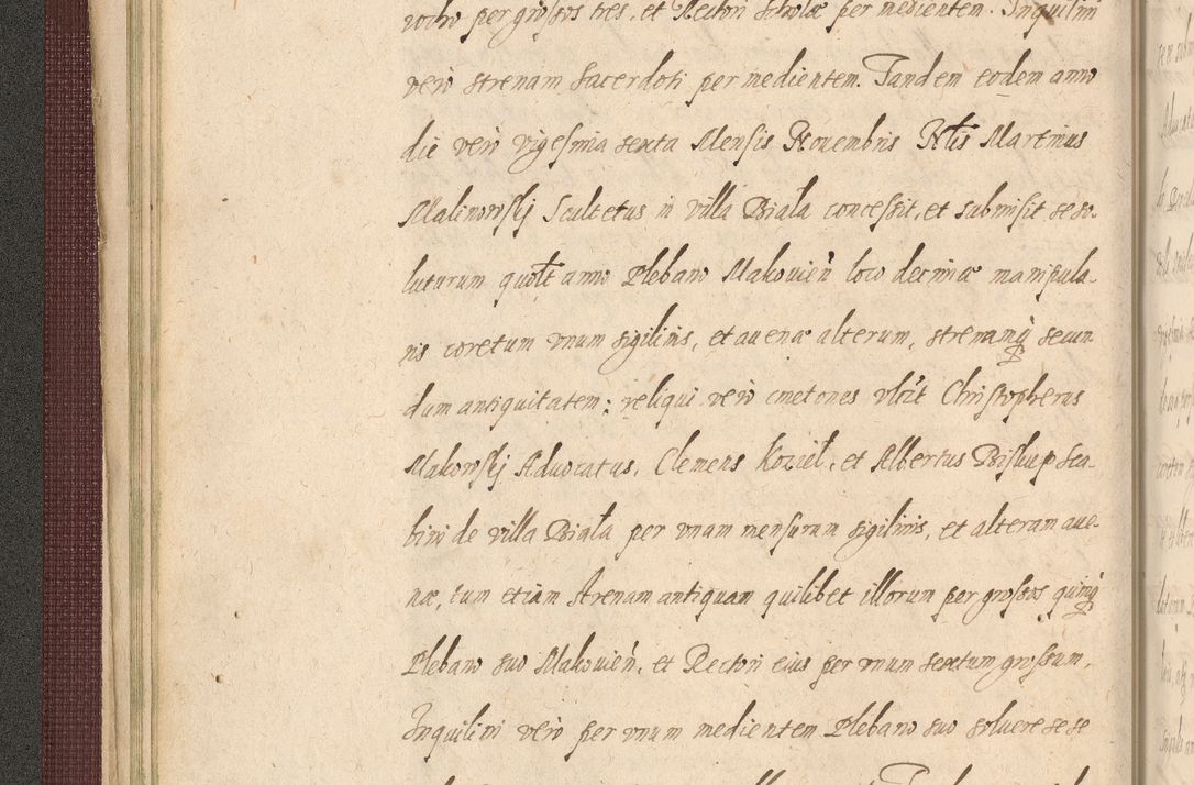 Zdjęcie nr 84 dla obiektu archiwalnego: Acta actorum causarum obligationum institutionum, decretorum, constitutionum, quietonum, resignonum, cessionum, accaeterarum, obseruonum tam iudicialium quam extraiudicialium coram Admondo Reverendo Domino Joanne Zerzynski Canonico, Vicario in Spiritualibus et Officiali generali Cracoviensis Iudice deputati per Illustrissimum ac Reverendissimum Dominum Martinum Szyszkowski Dei et Apostolice Sedis gratia Episcopum Cracoviensis ad Annum Domini Millesimum Sexcentesimum Decimum Septimum Indicatione quindecima Pontificus SS. D. N. D. Pauli Divina providentia Papae V. foeliciter moderni anno ipsus duodecimo continuantur