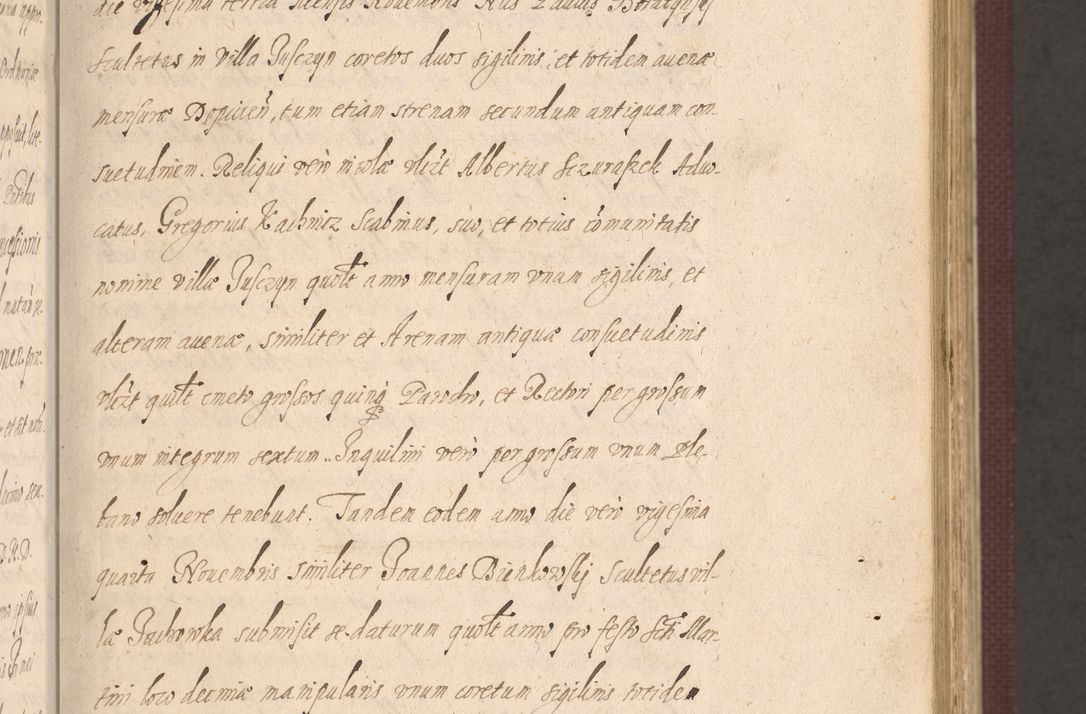 Zdjęcie nr 83 dla obiektu archiwalnego: Acta actorum causarum obligationum institutionum, decretorum, constitutionum, quietonum, resignonum, cessionum, accaeterarum, obseruonum tam iudicialium quam extraiudicialium coram Admondo Reverendo Domino Joanne Zerzynski Canonico, Vicario in Spiritualibus et Officiali generali Cracoviensis Iudice deputati per Illustrissimum ac Reverendissimum Dominum Martinum Szyszkowski Dei et Apostolice Sedis gratia Episcopum Cracoviensis ad Annum Domini Millesimum Sexcentesimum Decimum Septimum Indicatione quindecima Pontificus SS. D. N. D. Pauli Divina providentia Papae V. foeliciter moderni anno ipsus duodecimo continuantur