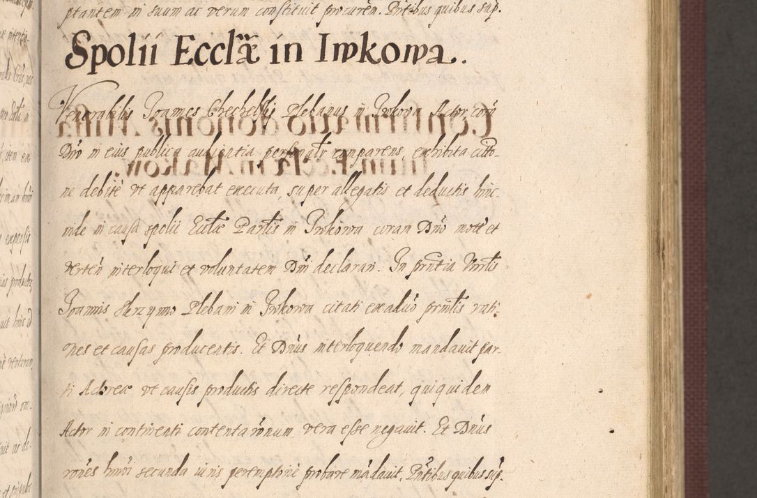 Zdjęcie nr 79 dla obiektu archiwalnego: Acta actorum causarum obligationum institutionum, decretorum, constitutionum, quietonum, resignonum, cessionum, accaeterarum, obseruonum tam iudicialium quam extraiudicialium coram Admondo Reverendo Domino Joanne Zerzynski Canonico, Vicario in Spiritualibus et Officiali generali Cracoviensis Iudice deputati per Illustrissimum ac Reverendissimum Dominum Martinum Szyszkowski Dei et Apostolice Sedis gratia Episcopum Cracoviensis ad Annum Domini Millesimum Sexcentesimum Decimum Septimum Indicatione quindecima Pontificus SS. D. N. D. Pauli Divina providentia Papae V. foeliciter moderni anno ipsus duodecimo continuantur