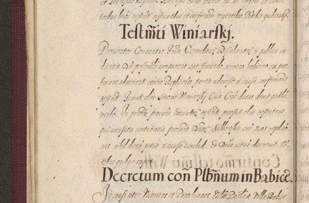 Zdjęcie nr 64 dla obiektu archiwalnego: Acta actorum causarum obligationum institutionum, decretorum, constitutionum, quietonum, resignonum, cessionum, accaeterarum, obseruonum tam iudicialium quam extraiudicialium coram Admondo Reverendo Domino Joanne Zerzynski Canonico, Vicario in Spiritualibus et Officiali generali Cracoviensis Iudice deputati per Illustrissimum ac Reverendissimum Dominum Martinum Szyszkowski Dei et Apostolice Sedis gratia Episcopum Cracoviensis ad Annum Domini Millesimum Sexcentesimum Decimum Septimum Indicatione quindecima Pontificus SS. D. N. D. Pauli Divina providentia Papae V. foeliciter moderni anno ipsus duodecimo continuantur