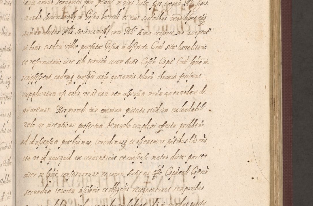 Zdjęcie nr 61 dla obiektu archiwalnego: Acta actorum causarum obligationum institutionum, decretorum, constitutionum, quietonum, resignonum, cessionum, accaeterarum, obseruonum tam iudicialium quam extraiudicialium coram Admondo Reverendo Domino Joanne Zerzynski Canonico, Vicario in Spiritualibus et Officiali generali Cracoviensis Iudice deputati per Illustrissimum ac Reverendissimum Dominum Martinum Szyszkowski Dei et Apostolice Sedis gratia Episcopum Cracoviensis ad Annum Domini Millesimum Sexcentesimum Decimum Septimum Indicatione quindecima Pontificus SS. D. N. D. Pauli Divina providentia Papae V. foeliciter moderni anno ipsus duodecimo continuantur