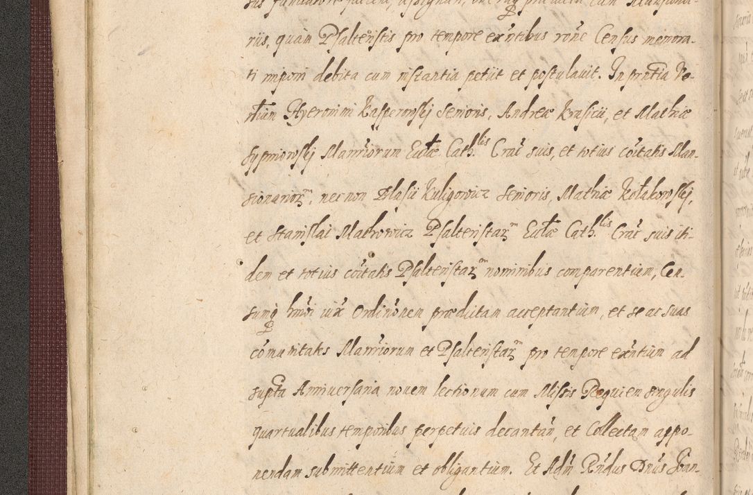 Zdjęcie nr 54 dla obiektu archiwalnego: Acta actorum causarum obligationum institutionum, decretorum, constitutionum, quietonum, resignonum, cessionum, accaeterarum, obseruonum tam iudicialium quam extraiudicialium coram Admondo Reverendo Domino Joanne Zerzynski Canonico, Vicario in Spiritualibus et Officiali generali Cracoviensis Iudice deputati per Illustrissimum ac Reverendissimum Dominum Martinum Szyszkowski Dei et Apostolice Sedis gratia Episcopum Cracoviensis ad Annum Domini Millesimum Sexcentesimum Decimum Septimum Indicatione quindecima Pontificus SS. D. N. D. Pauli Divina providentia Papae V. foeliciter moderni anno ipsus duodecimo continuantur