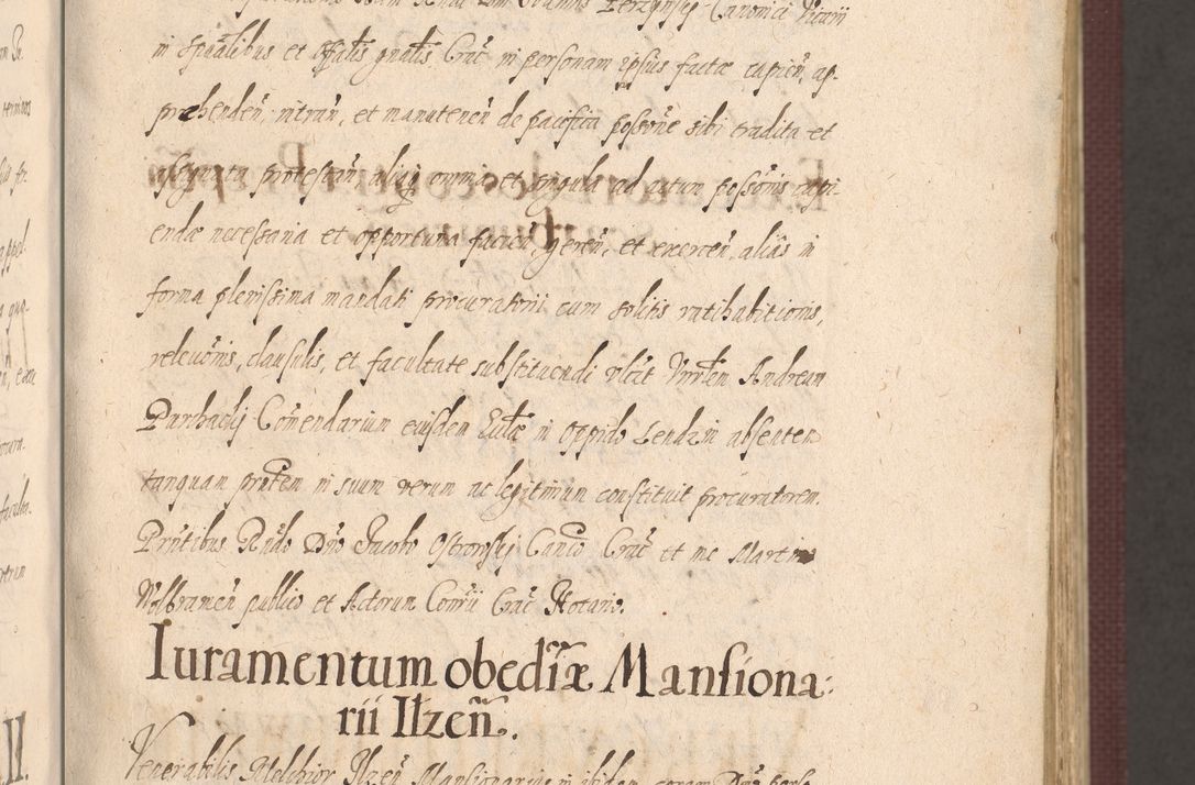 Zdjęcie nr 43 dla obiektu archiwalnego: Acta actorum causarum obligationum institutionum, decretorum, constitutionum, quietonum, resignonum, cessionum, accaeterarum, obseruonum tam iudicialium quam extraiudicialium coram Admondo Reverendo Domino Joanne Zerzynski Canonico, Vicario in Spiritualibus et Officiali generali Cracoviensis Iudice deputati per Illustrissimum ac Reverendissimum Dominum Martinum Szyszkowski Dei et Apostolice Sedis gratia Episcopum Cracoviensis ad Annum Domini Millesimum Sexcentesimum Decimum Septimum Indicatione quindecima Pontificus SS. D. N. D. Pauli Divina providentia Papae V. foeliciter moderni anno ipsus duodecimo continuantur