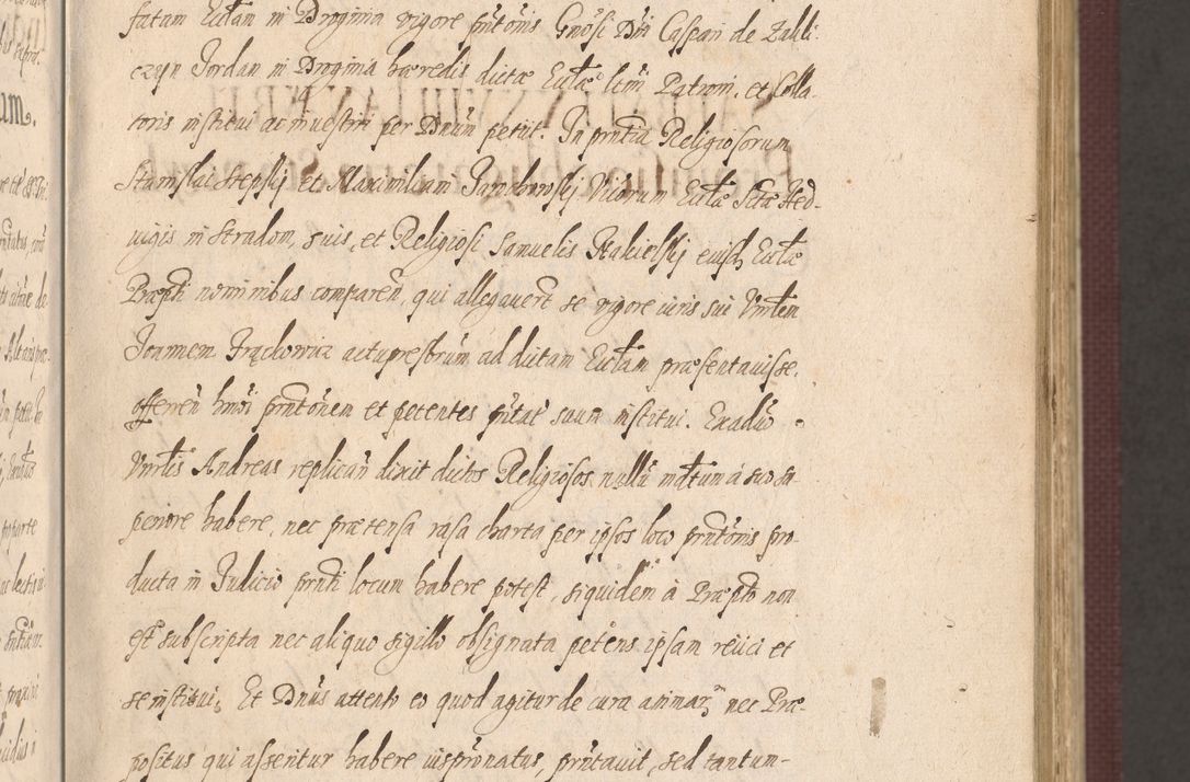 Zdjęcie nr 35 dla obiektu archiwalnego: Acta actorum causarum obligationum institutionum, decretorum, constitutionum, quietonum, resignonum, cessionum, accaeterarum, obseruonum tam iudicialium quam extraiudicialium coram Admondo Reverendo Domino Joanne Zerzynski Canonico, Vicario in Spiritualibus et Officiali generali Cracoviensis Iudice deputati per Illustrissimum ac Reverendissimum Dominum Martinum Szyszkowski Dei et Apostolice Sedis gratia Episcopum Cracoviensis ad Annum Domini Millesimum Sexcentesimum Decimum Septimum Indicatione quindecima Pontificus SS. D. N. D. Pauli Divina providentia Papae V. foeliciter moderni anno ipsus duodecimo continuantur
