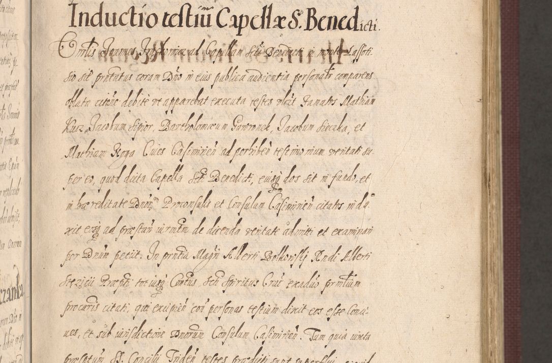 Zdjęcie nr 33 dla obiektu archiwalnego: Acta actorum causarum obligationum institutionum, decretorum, constitutionum, quietonum, resignonum, cessionum, accaeterarum, obseruonum tam iudicialium quam extraiudicialium coram Admondo Reverendo Domino Joanne Zerzynski Canonico, Vicario in Spiritualibus et Officiali generali Cracoviensis Iudice deputati per Illustrissimum ac Reverendissimum Dominum Martinum Szyszkowski Dei et Apostolice Sedis gratia Episcopum Cracoviensis ad Annum Domini Millesimum Sexcentesimum Decimum Septimum Indicatione quindecima Pontificus SS. D. N. D. Pauli Divina providentia Papae V. foeliciter moderni anno ipsus duodecimo continuantur