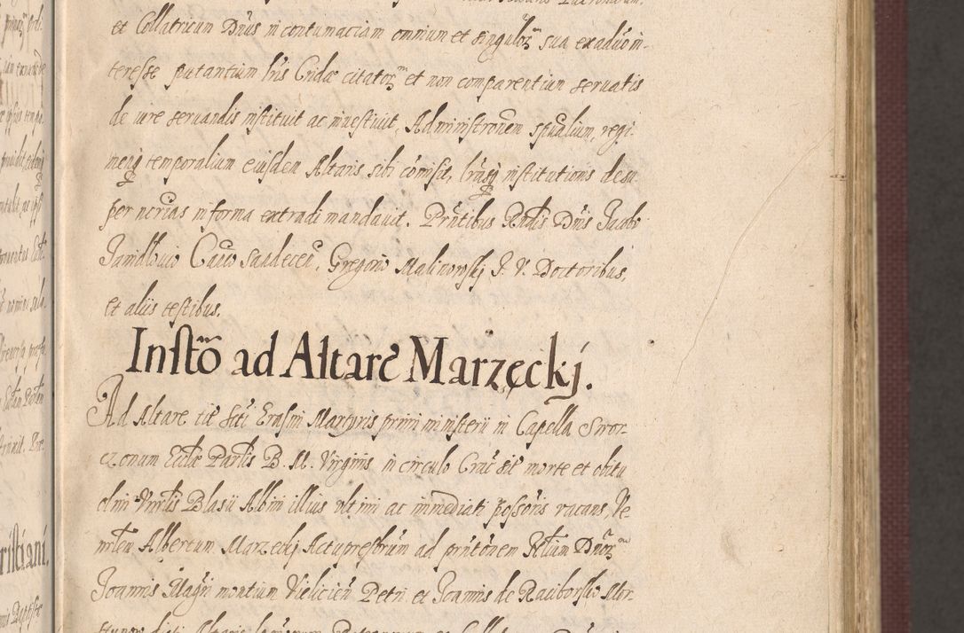 Zdjęcie nr 27 dla obiektu archiwalnego: Acta actorum causarum obligationum institutionum, decretorum, constitutionum, quietonum, resignonum, cessionum, accaeterarum, obseruonum tam iudicialium quam extraiudicialium coram Admondo Reverendo Domino Joanne Zerzynski Canonico, Vicario in Spiritualibus et Officiali generali Cracoviensis Iudice deputati per Illustrissimum ac Reverendissimum Dominum Martinum Szyszkowski Dei et Apostolice Sedis gratia Episcopum Cracoviensis ad Annum Domini Millesimum Sexcentesimum Decimum Septimum Indicatione quindecima Pontificus SS. D. N. D. Pauli Divina providentia Papae V. foeliciter moderni anno ipsus duodecimo continuantur