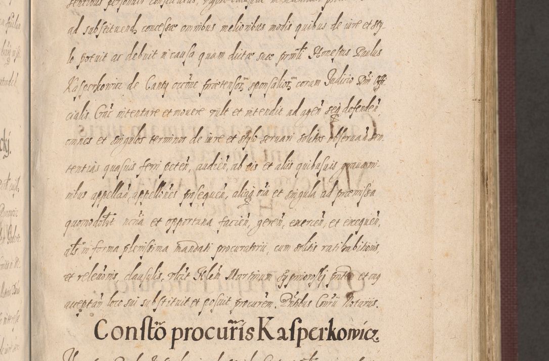 Zdjęcie nr 23 dla obiektu archiwalnego: Acta actorum causarum obligationum institutionum, decretorum, constitutionum, quietonum, resignonum, cessionum, accaeterarum, obseruonum tam iudicialium quam extraiudicialium coram Admondo Reverendo Domino Joanne Zerzynski Canonico, Vicario in Spiritualibus et Officiali generali Cracoviensis Iudice deputati per Illustrissimum ac Reverendissimum Dominum Martinum Szyszkowski Dei et Apostolice Sedis gratia Episcopum Cracoviensis ad Annum Domini Millesimum Sexcentesimum Decimum Septimum Indicatione quindecima Pontificus SS. D. N. D. Pauli Divina providentia Papae V. foeliciter moderni anno ipsus duodecimo continuantur