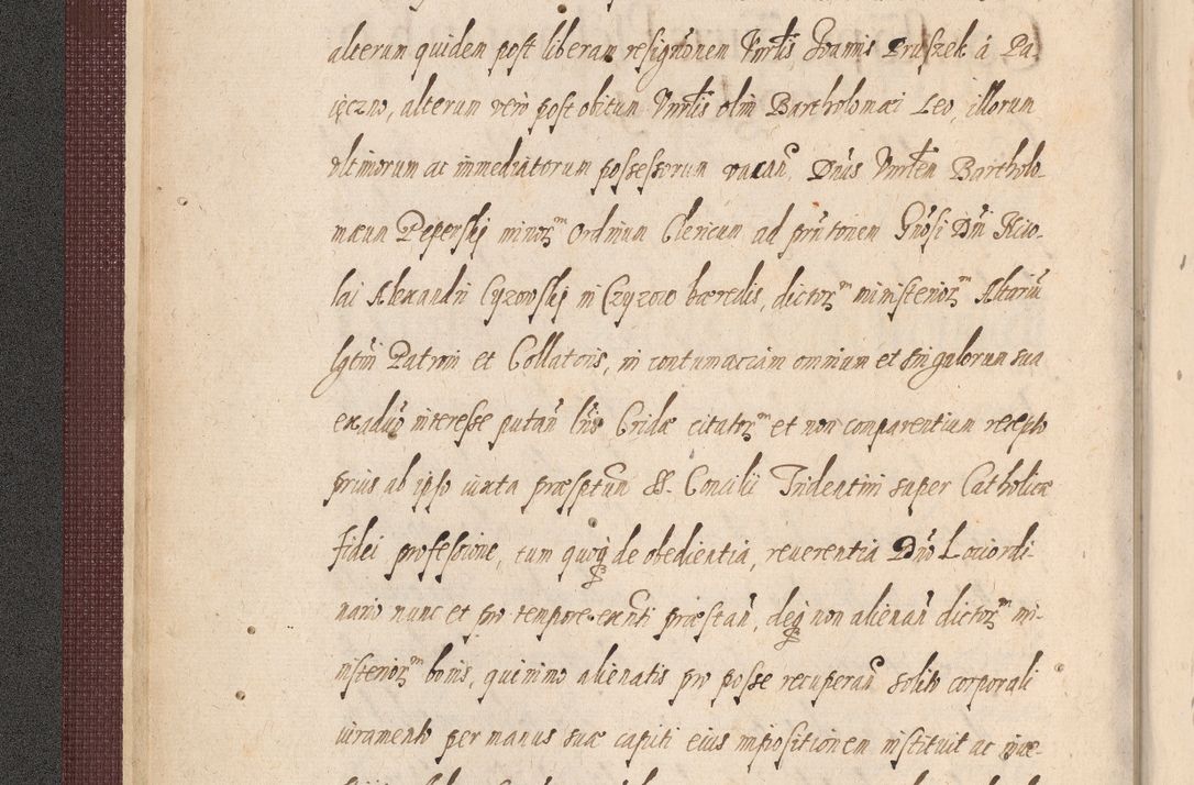 Zdjęcie nr 20 dla obiektu archiwalnego: Acta actorum causarum obligationum institutionum, decretorum, constitutionum, quietonum, resignonum, cessionum, accaeterarum, obseruonum tam iudicialium quam extraiudicialium coram Admondo Reverendo Domino Joanne Zerzynski Canonico, Vicario in Spiritualibus et Officiali generali Cracoviensis Iudice deputati per Illustrissimum ac Reverendissimum Dominum Martinum Szyszkowski Dei et Apostolice Sedis gratia Episcopum Cracoviensis ad Annum Domini Millesimum Sexcentesimum Decimum Septimum Indicatione quindecima Pontificus SS. D. N. D. Pauli Divina providentia Papae V. foeliciter moderni anno ipsus duodecimo continuantur