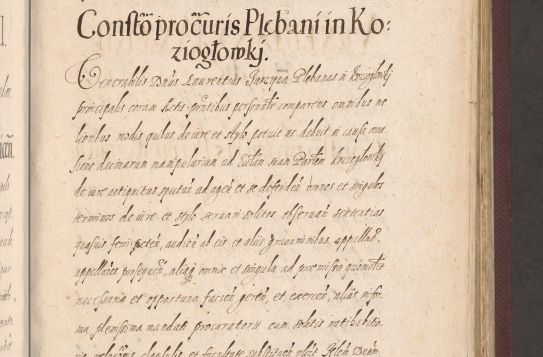Zdjęcie nr 19 dla obiektu archiwalnego: Acta actorum causarum obligationum institutionum, decretorum, constitutionum, quietonum, resignonum, cessionum, accaeterarum, obseruonum tam iudicialium quam extraiudicialium coram Admondo Reverendo Domino Joanne Zerzynski Canonico, Vicario in Spiritualibus et Officiali generali Cracoviensis Iudice deputati per Illustrissimum ac Reverendissimum Dominum Martinum Szyszkowski Dei et Apostolice Sedis gratia Episcopum Cracoviensis ad Annum Domini Millesimum Sexcentesimum Decimum Septimum Indicatione quindecima Pontificus SS. D. N. D. Pauli Divina providentia Papae V. foeliciter moderni anno ipsus duodecimo continuantur