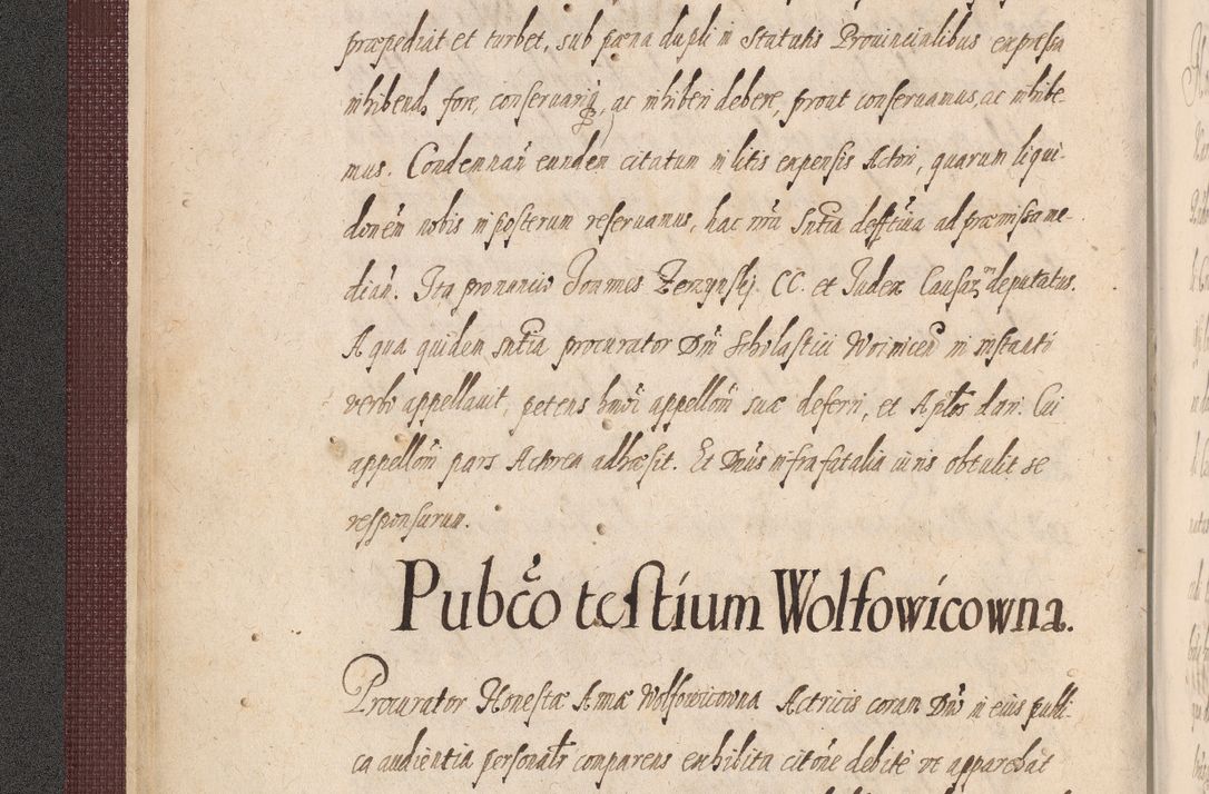 Zdjęcie nr 12 dla obiektu archiwalnego: Acta actorum causarum obligationum institutionum, decretorum, constitutionum, quietonum, resignonum, cessionum, accaeterarum, obseruonum tam iudicialium quam extraiudicialium coram Admondo Reverendo Domino Joanne Zerzynski Canonico, Vicario in Spiritualibus et Officiali generali Cracoviensis Iudice deputati per Illustrissimum ac Reverendissimum Dominum Martinum Szyszkowski Dei et Apostolice Sedis gratia Episcopum Cracoviensis ad Annum Domini Millesimum Sexcentesimum Decimum Septimum Indicatione quindecima Pontificus SS. D. N. D. Pauli Divina providentia Papae V. foeliciter moderni anno ipsus duodecimo continuantur
