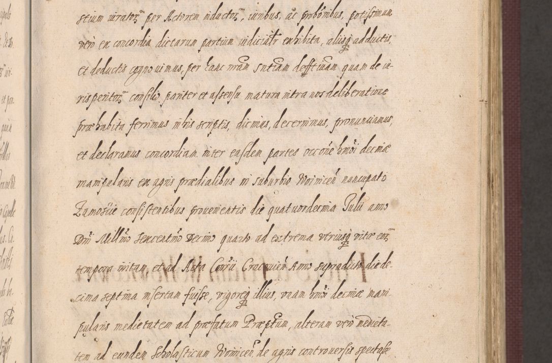 Zdjęcie nr 11 dla obiektu archiwalnego: Acta actorum causarum obligationum institutionum, decretorum, constitutionum, quietonum, resignonum, cessionum, accaeterarum, obseruonum tam iudicialium quam extraiudicialium coram Admondo Reverendo Domino Joanne Zerzynski Canonico, Vicario in Spiritualibus et Officiali generali Cracoviensis Iudice deputati per Illustrissimum ac Reverendissimum Dominum Martinum Szyszkowski Dei et Apostolice Sedis gratia Episcopum Cracoviensis ad Annum Domini Millesimum Sexcentesimum Decimum Septimum Indicatione quindecima Pontificus SS. D. N. D. Pauli Divina providentia Papae V. foeliciter moderni anno ipsus duodecimo continuantur