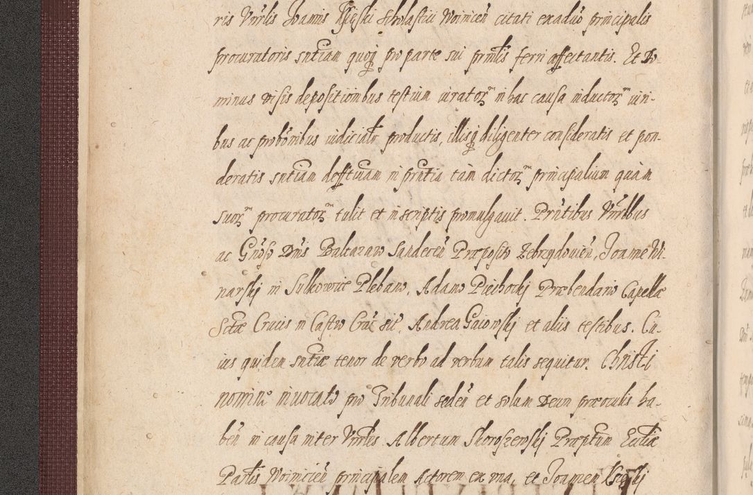 Zdjęcie nr 10 dla obiektu archiwalnego: Acta actorum causarum obligationum institutionum, decretorum, constitutionum, quietonum, resignonum, cessionum, accaeterarum, obseruonum tam iudicialium quam extraiudicialium coram Admondo Reverendo Domino Joanne Zerzynski Canonico, Vicario in Spiritualibus et Officiali generali Cracoviensis Iudice deputati per Illustrissimum ac Reverendissimum Dominum Martinum Szyszkowski Dei et Apostolice Sedis gratia Episcopum Cracoviensis ad Annum Domini Millesimum Sexcentesimum Decimum Septimum Indicatione quindecima Pontificus SS. D. N. D. Pauli Divina providentia Papae V. foeliciter moderni anno ipsus duodecimo continuantur